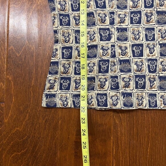 Harley-Davidson Engine Block AOP Polo Button Down Shirt Women's Medium - Picture 6 of 7